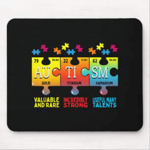 Autism Awareness Puzzle Chemical Elements Mouse Pad
