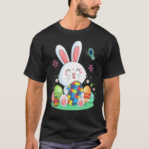 Autism Awareness Puzzle Easter Bunny Eggs Easter B T-Shirt