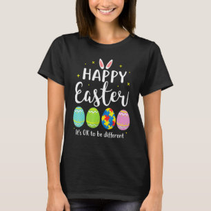 Autism Awareness Puzzle Easter Bunny Eggs Funny 1 T-Shirt