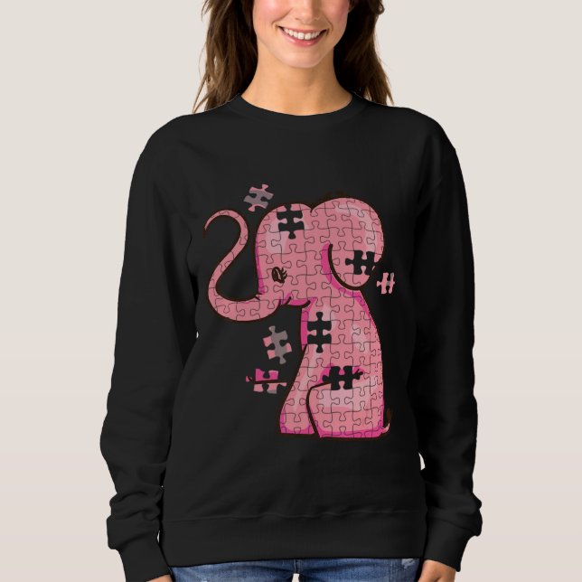 Autism Awareness Puzzle Elephant  Perfect Sweatshirt (Front)