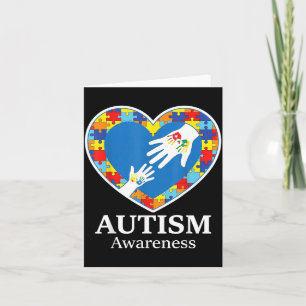 Autism Awareness Puzzle Heart Colourful Card