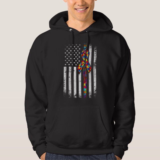 Autism Awareness Puzzle  Hoodie (Front)