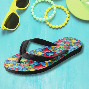 Autism Awareness Puzzle Kid's Thongs