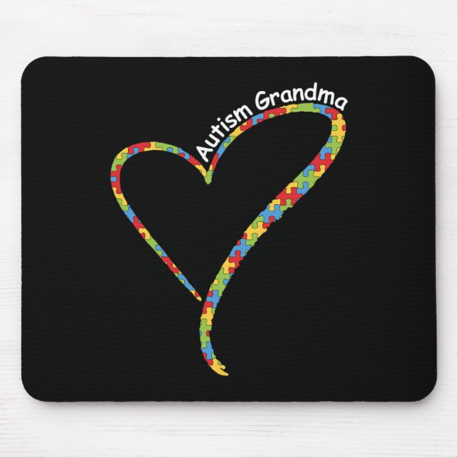 Autism Awareness Puzzle Of Heart Plus Size  Mouse Pad (Front)