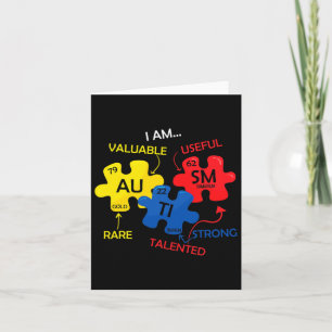 Autism Awareness Puzzle Periodic Table Elements Mo Card