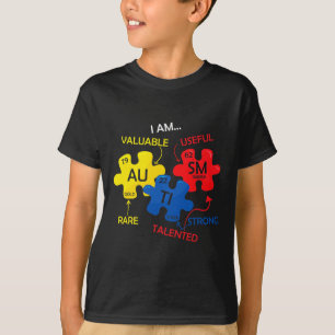 Autism Awareness Puzzle Periodic Table Elements Mo T-Shirt
