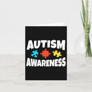 Autism Awareness Puzzle Piece Autistic Support  Card