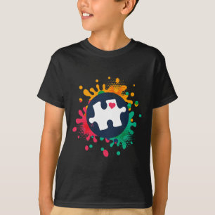Autism Awareness Puzzle Piece Love Autistic Suppor T-Shirt