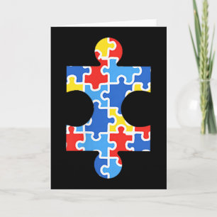 Autism Awareness Puzzle Piece Pocket Shirt Autisti Card