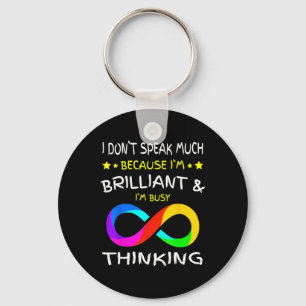 Autism Awareness Puzzle Piece Rainbow Infinity Aut Key Ring