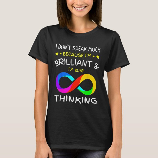 Autism Awareness Puzzle Piece Rainbow Infinity Aut T-Shirt (Front)