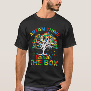 Autism Awareness Puzzle Piece Tree Mum Dad Teacher T-Shirt