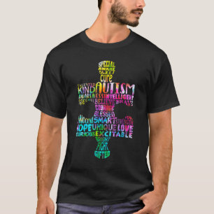 Autism Awareness Puzzle Piece Words Autistic 1 T-Shirt