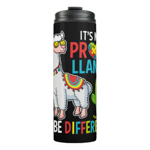 Autism Awareness Puzzle Pieces design features a l Thermal Tumbler