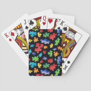 Autism Awareness Puzzle Pieces Playing Cards