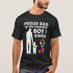 Autism Awareness Puzzle Proud Dad Of The Toughest T-Shirt