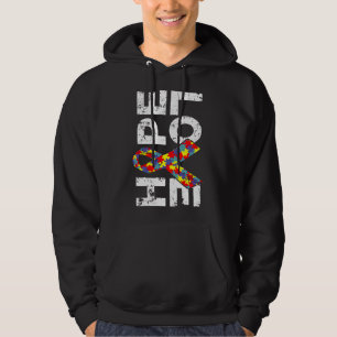 Autism Awareness Puzzle Ribbon Hope &amp Love Hoodie