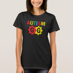 Autism Awareness Puzzle Ribbon Proud Autism Gg T-Shirt