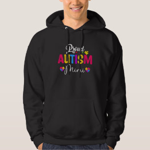 Autism Awareness Puzzle Ribbon Proud Autism Mimi Hoodie