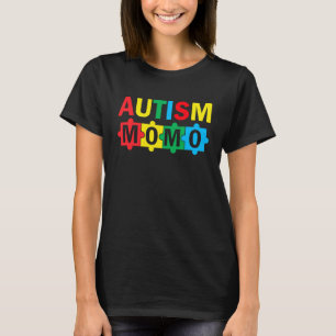 Autism Awareness Puzzle Ribbon Proud Autism Momo T-Shirt