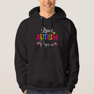 Autism Awareness Puzzle Ribbon  Proud Autism Pepaw Hoodie
