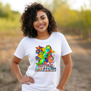 Autism Awareness Puzzle Ribbon T-shirt