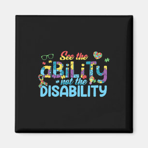 Autism Awareness Puzzle See The Ability Not The Di Magnet