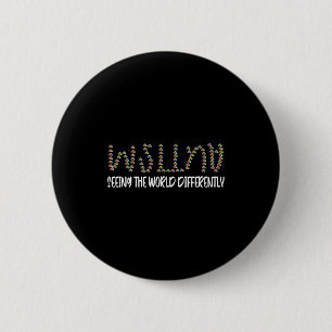 Autism Awareness Puzzle Seeing The World Different 6 Cm Round Badge