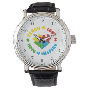 Autism Awareness Puzzles Love Hope Dad Birthday Watch