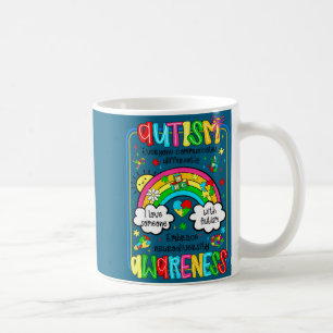 Autism awareness rainbow embrace neurodiversity coffee mug