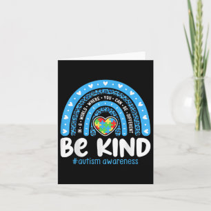 Autism Awareness Rainbow In April We Wear Blue Rib Card