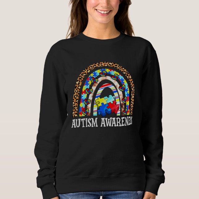 Autism Awareness Rainbow Men Women Kids Autism Sup Sweatshirt (Front)
