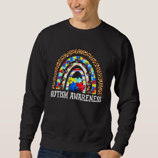 Autism Awareness Rainbow Men Women Kids Autism Sup Sweatshirt (Front)