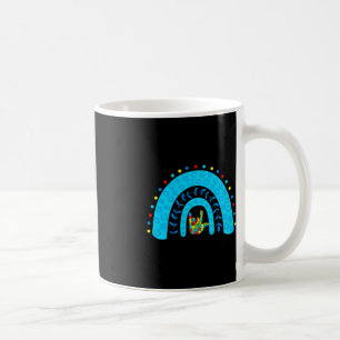 Autism Awareness Rainbow Support Puzzle Love Sign Coffee Mug