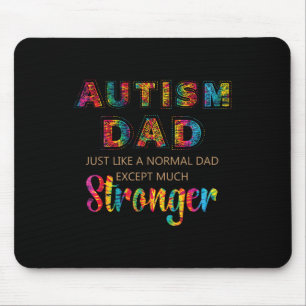 Autism Awareness Retro Vintage Tye Dye Autism Dad Mouse Pad