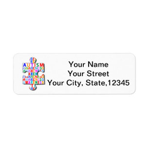 Autism Awareness Return Address Label