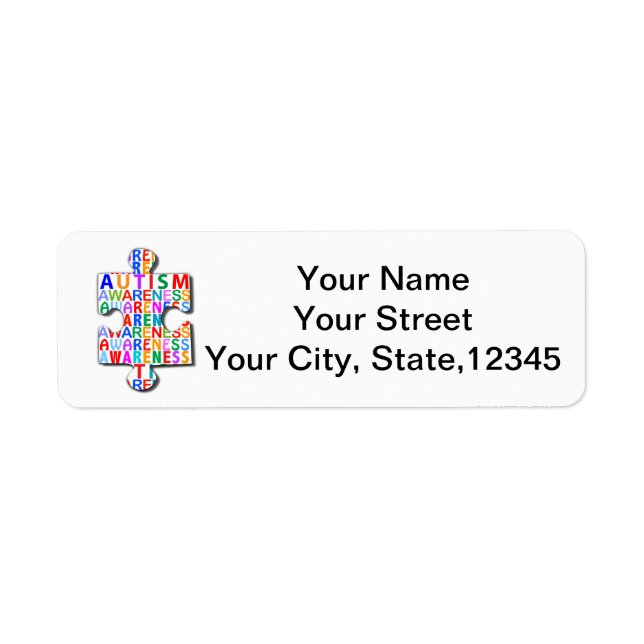 Autism Awareness Return Address Label (Front)