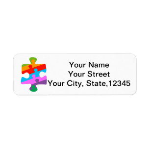 Autism Awareness Return Address Label