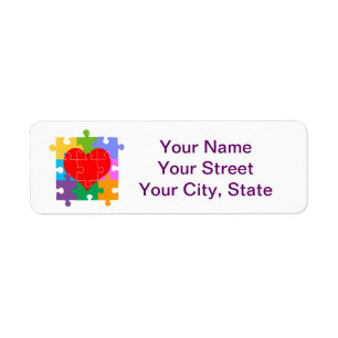 Autism Awareness Return Address Label
