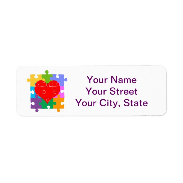 Autism Awareness Return Address Label (Front)