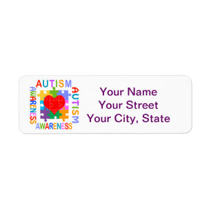 Autism Awareness Return Address Label