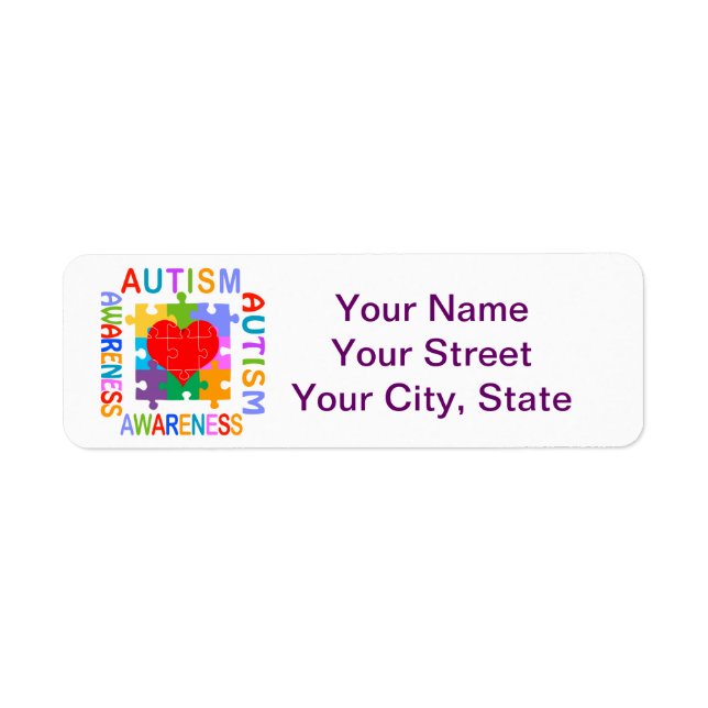 Autism Awareness Return Address Label (Front)