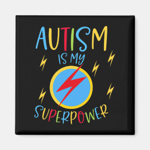 Autism Awareness Ribbon Boys Girls Kids Is My Supe Magnet