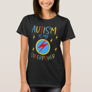 Autism Awareness Ribbon Boys Girls Kids Is My Supe T-Shirt