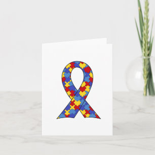 Autism Awareness Ribbon Card