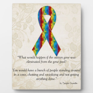 Autism Awareness Ribbon Design 2 Plaque
