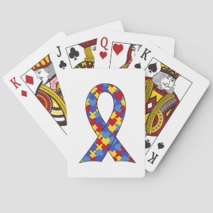 Autism Awareness  Ribbon Playing Cards