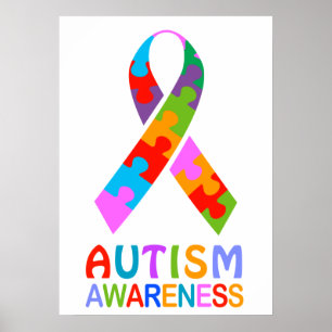 Autism Awareness Ribbon Poster