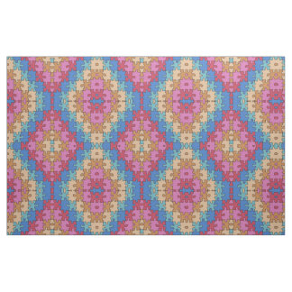 Autism Awareness - Rose Blue - Puzzle Pieces Fabric