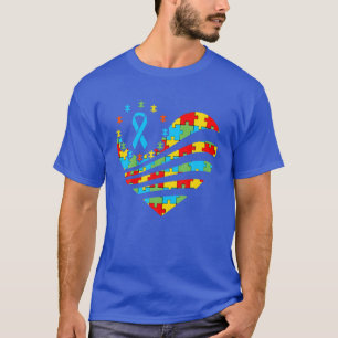 Autism Awareness S Heart Support Autistic Kindness T-Shirt